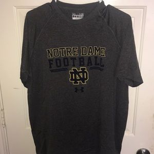 Notre Damw football under armour tee